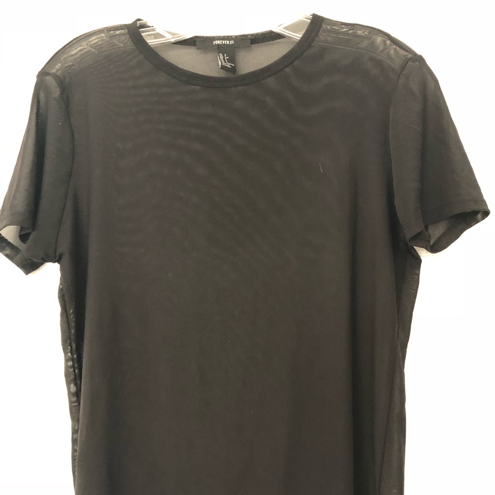 Forever 21 sheet black tee in Small